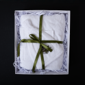 Gift set for Her - WHITE, 75x140 cm, in a gift box. Apron and hat for sauna - 0