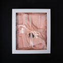 Gift set for Her - PEACH, in a gift box. Apron and hat for sauna - 1 Gift set for Her - PEACH, in a gift box. Apron and hat for sauna - 1