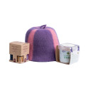 Gift set in a gift box LAVENDER. Cap, essential oils, sea salt - 2