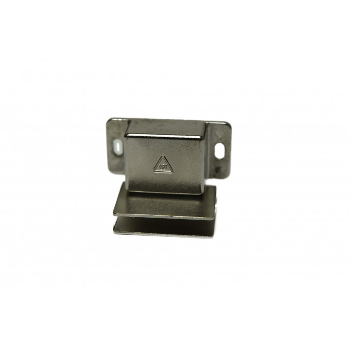 Metal lock for magnet locks with a magnetic plate