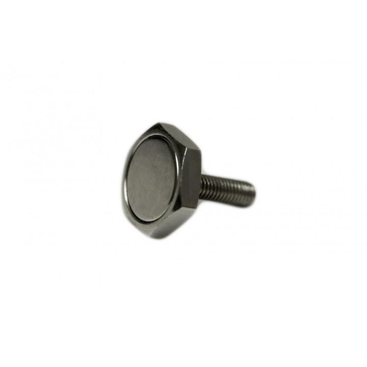 U-shaped metal lock for magnet locks with threaded screw