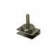 U-shaped metal lock for magnet locks with threaded screw