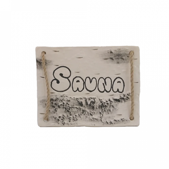 Door plate SAUNA, birch