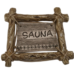 Door plate SAUNA with a branch frame 