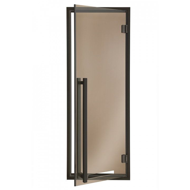 AD MODERN glass sauna doors, glass color bronze