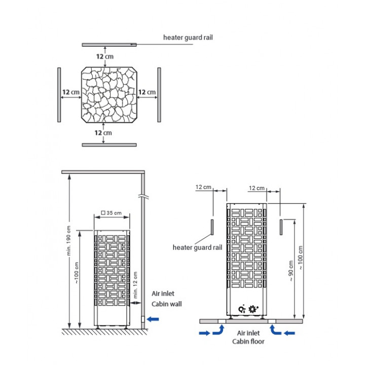 Electric sauna heater - EOS Edge Control