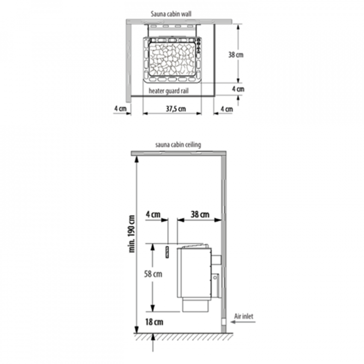 Electric sauna heater - EOS Thermat W 4.5 kW