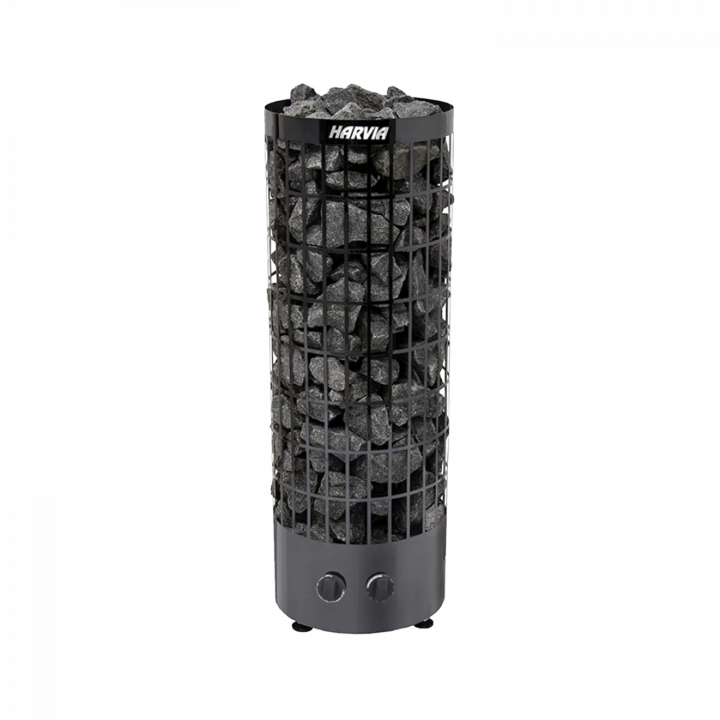 Electric sauna heater - HARVIA Cilindro Black Steel PC70 6,8 kW