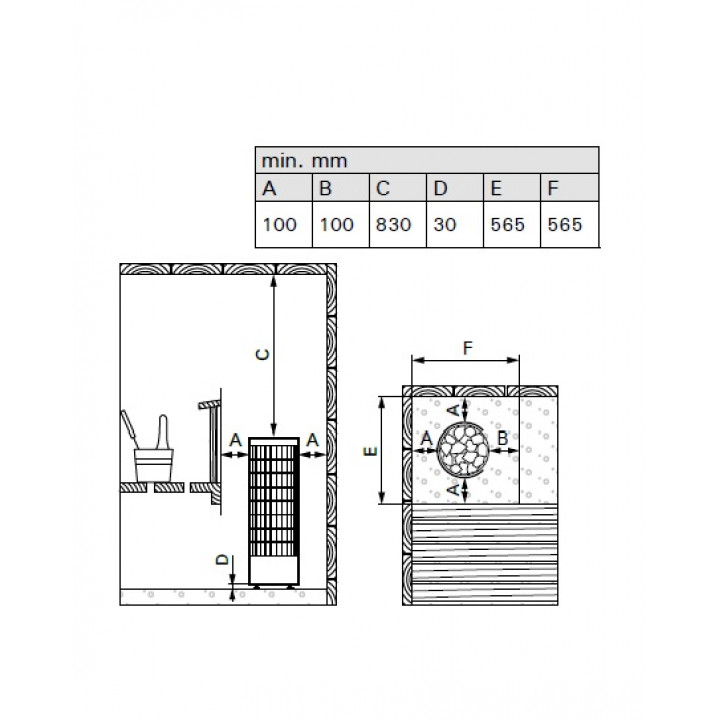 Electric sauna heater - HARVIA Cilindro PC110E 10,8 kW