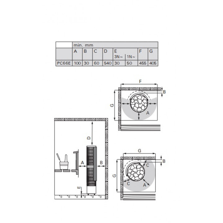 Electric sauna heater - HARVIA Cilindro PC66E