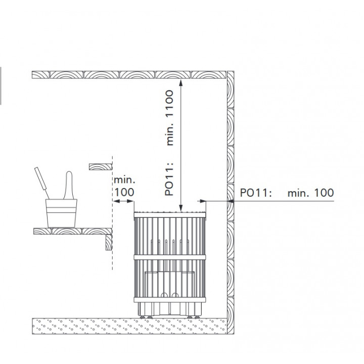 Electric sauna heater - HARVIA Legend PO11E 11.0 kW
