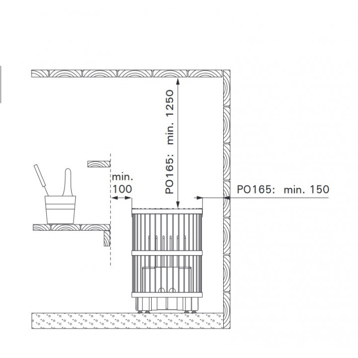 Electric sauna heater - HARVIA Legend PO165E 16.5 kW