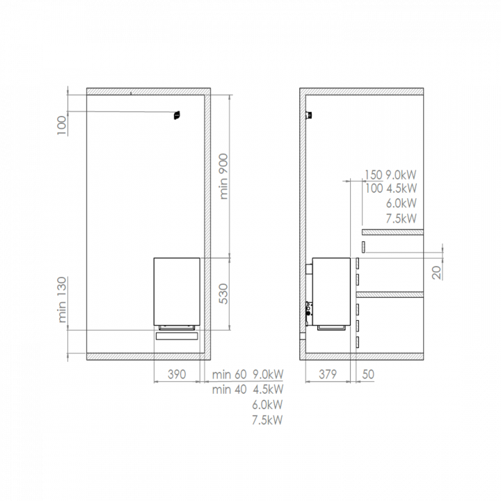 Electric sauna heater - Harvia Virta Wall E