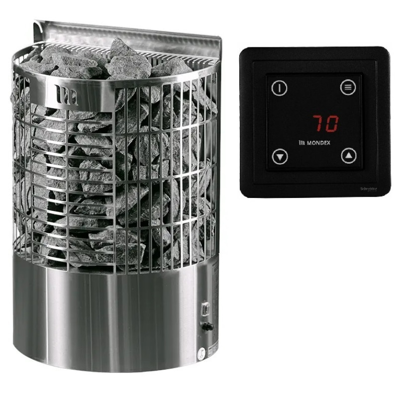 Electric sauna heater - MONDEX TENO E2, stainless steel