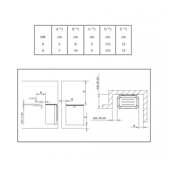 Electric sauna heater - NARVI NC Electric, white 6 kW