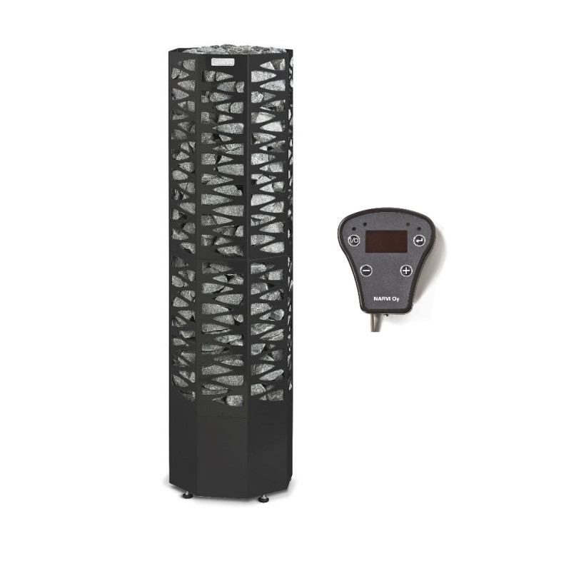 Electric sauna heater - NARVI SMOOTH 10.5 kW, black