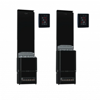 Electric sauna heater - SAUNUM Experience Black F with control panel