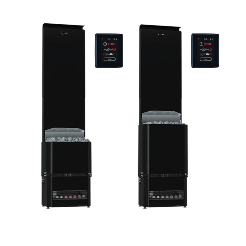 Electric sauna heater - SAUNUM Experience Black F with control panel