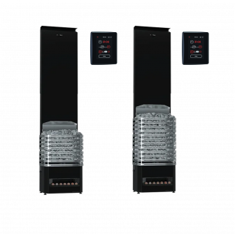 Electric sauna heater - SAUNUM Experience Black with control panel
