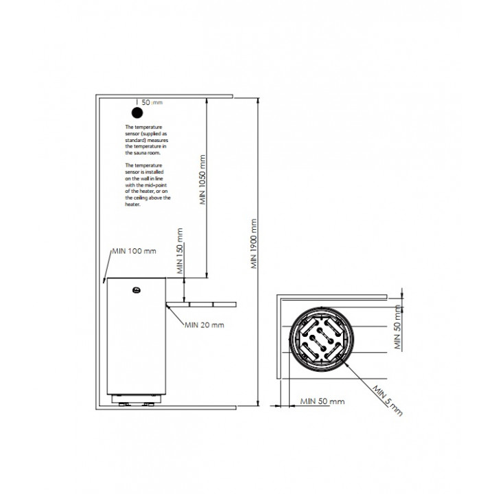 Electric sauna heater TULIKIVI KAARNA Classic M, with WIFI control panel