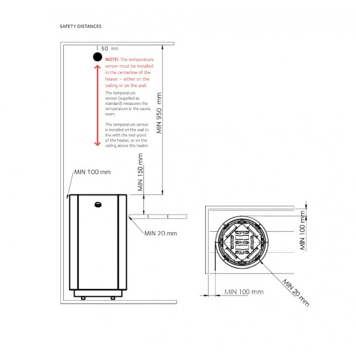 Electric sauna heater TULIKIVI KAARNA Classic L, with Wifi control panel