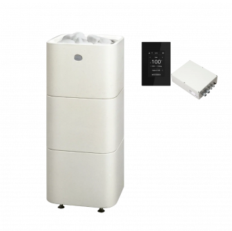 Electric sauna heater TULIKIVI KUURA 2, white, with control panel
