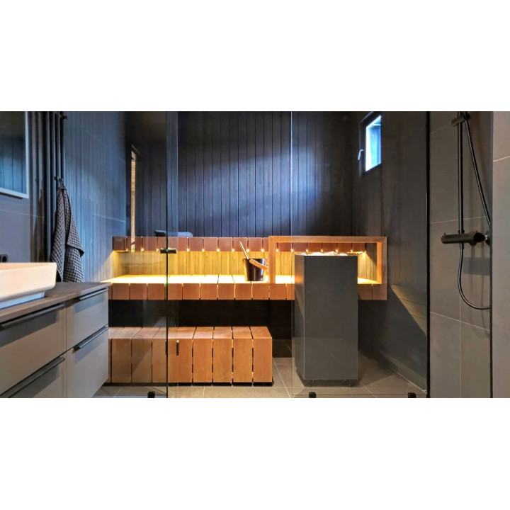 Electric sauna heater TULIKIVI RAE, black, with control panel