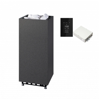 Electric sauna heater TULIKIVI RAE, black, with control panel