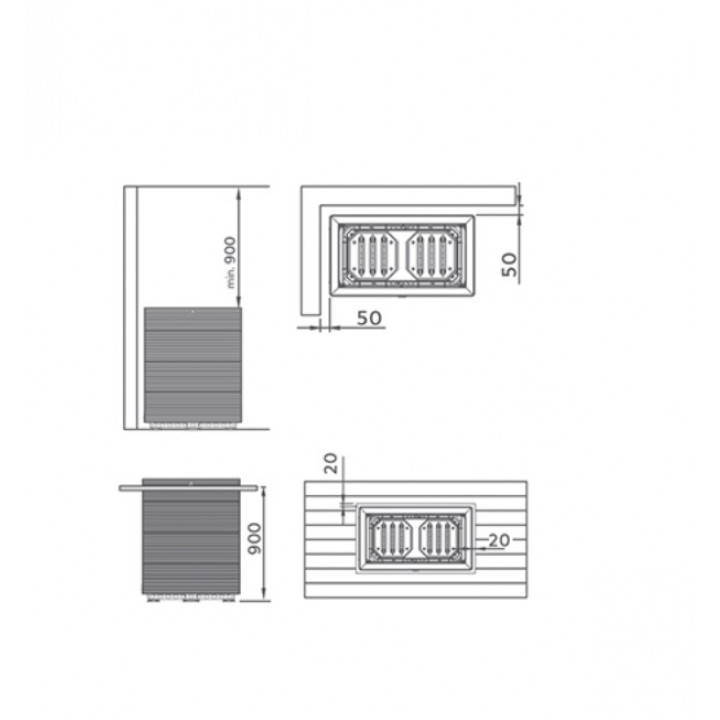 Electric sauna heater TULIKIVI TUISKU XL GRAFIA without control panel