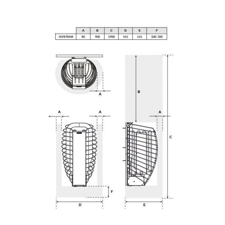 Electric sauna heaters - HARVIA Spirit SP90FC 9.0 kW Fenix WiFi set