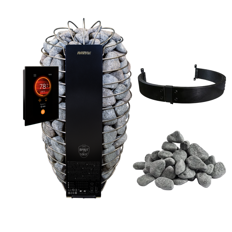 Electric sauna heaters - HARVIA Spirit SP90FC 9.0 kW Fenix WiFi set