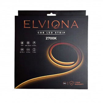 Elviona COB LED Sauna Strip, 2700 K, 5 m