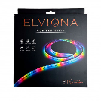 Elviona COB LED sauna strip, RGB, 5 m