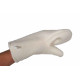 Woolen white glove for sauna