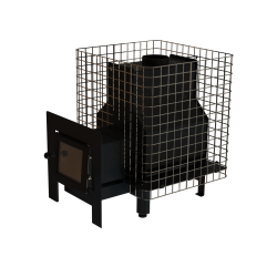 Wood-burning sauna stove - VILPRA FORNAX-14-NL-V with external firebox 