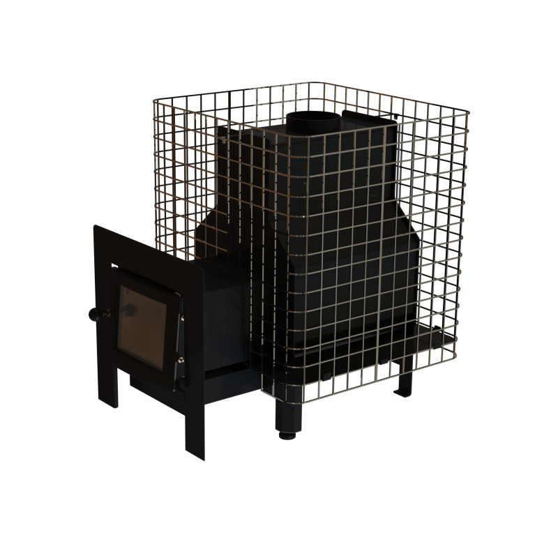 Wood-burning sauna stove - VILPRA FORNAX-14-NL-V with external firebox