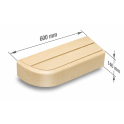 End bench element for modular sauna benches, Aspen - 10
