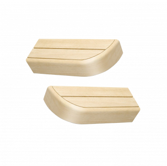 End bench element for modular sauna benches, Aspen