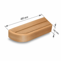 End bench element for modular sauna benches, Alder - 7