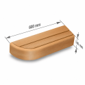 End bench element for modular sauna benches, Alder - 10