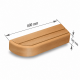 End bench element for modular sauna benches, Alder, 600, To the left