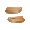 End bench element for modular sauna benches, Alder - 0