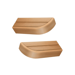 End bench element for modular sauna benches, Alder 