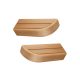 End bench element for modular sauna benches, Alder