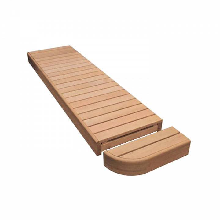 End bench element for modular sauna benches, Alder, 600, To the left