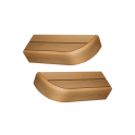 End bench element for modular sauna benches, Thermo aspen - 0