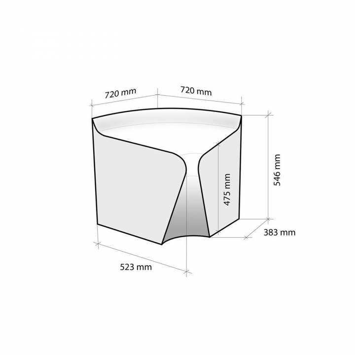 Steam sauna seat V-3, corner seat