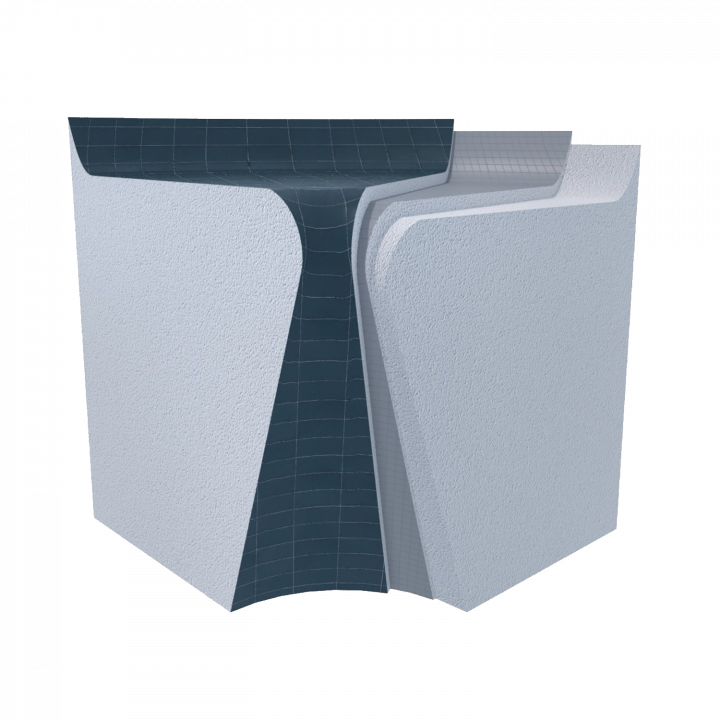 Steam sauna seat V-3, corner seat