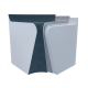 Steam sauna seat V-3, corner seat
