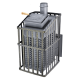 Wood-burning sauna stove - Gefest GFS ZK Uragan 25 (P) in grid